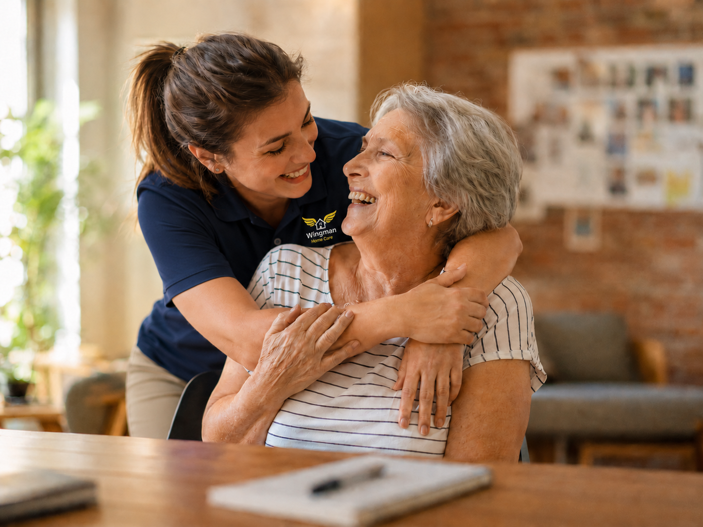 Caregiver building a relationship with client